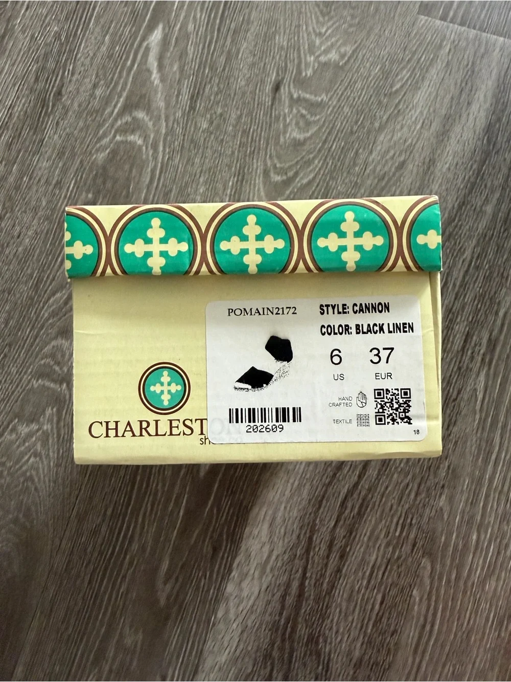 Charleston Shoe Co, Cannon Wedge Sandals, size 6, black, new in box!